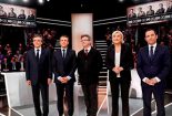مناظره انتخاباتی فرانسه به صحنه حمله به فیون و لوپن تبدیل شد